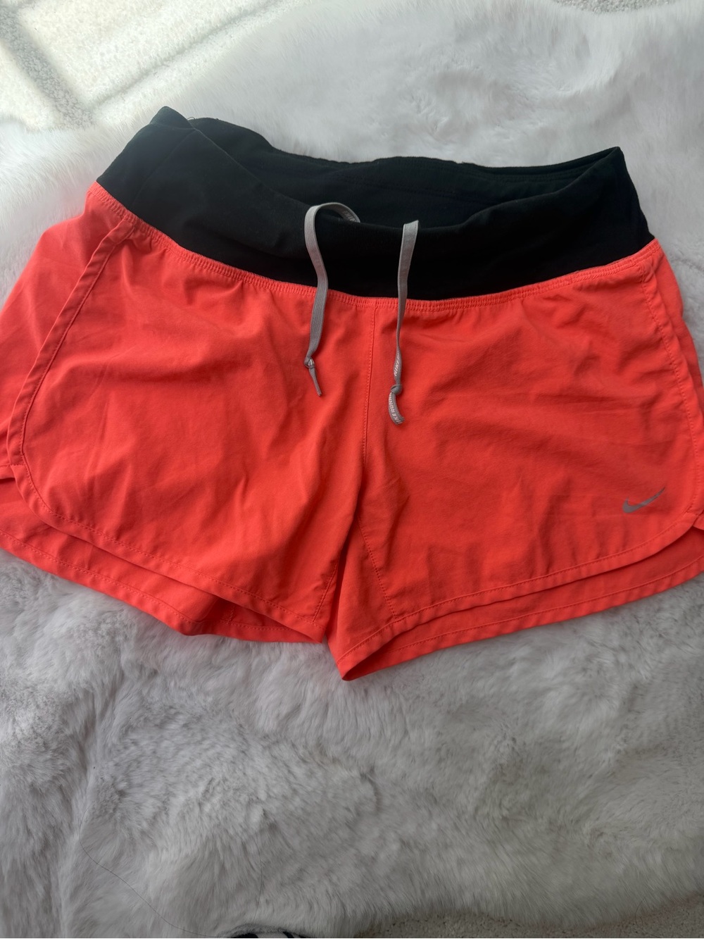 Nike Coral Athletic Shorts with Black Waistband
